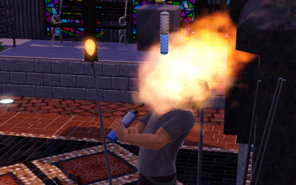 9 ボワッと火が直撃するパフォーマンス