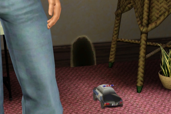 28 トムとジェリーの壁穴みたいなペインティング